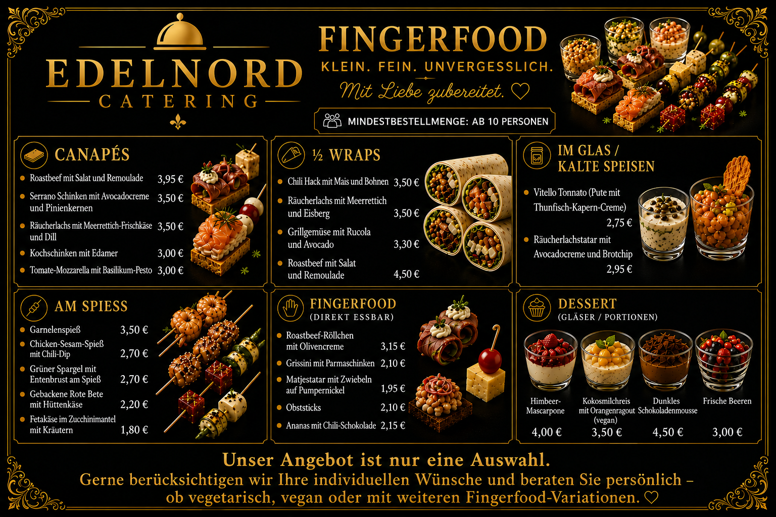 Fingerfood Menü von EdelNord Catering